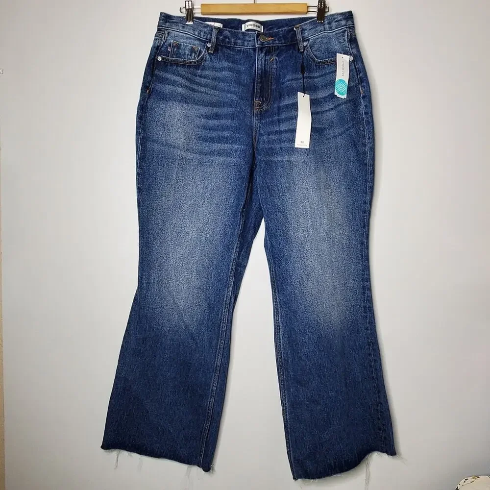 VIGOSS Royce 70's Stovepipe Crop  Medium wash Denim  Size 14 New with tags
